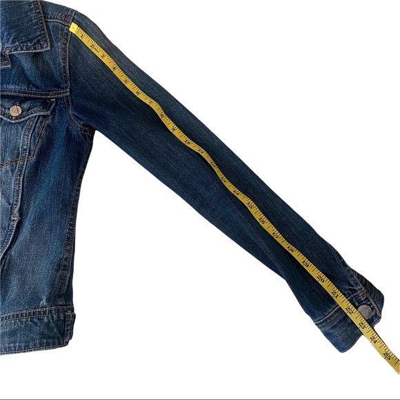 AMERICAN EAGLE Blue Denim Trucker Jean Jacket Small - Picture 14 of 14